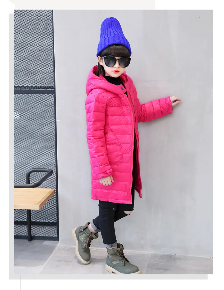 hooded children thick down coat winter 2017 long warm jacket for girls kids coats for little big girl outerwear clothing 8 10 12 years  (19)