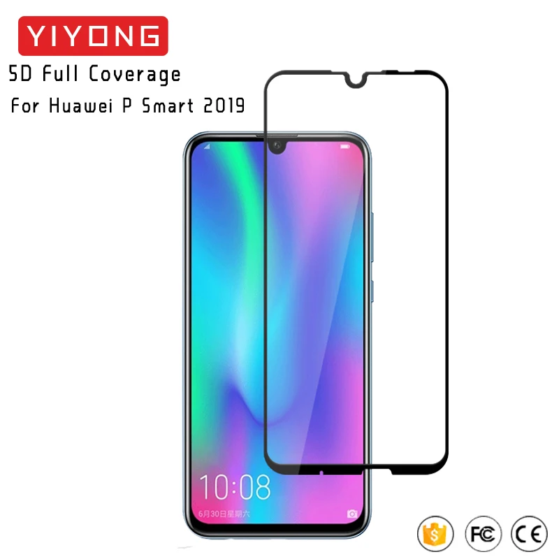 YIYONG 5D полное покрытие стекло huawei P Smart 2019 протектор экрана закаленное для
