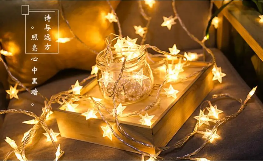 

Nordic explosion models ins with the star lights girl heart harvester dormitory literary led small string Korean style decorativ