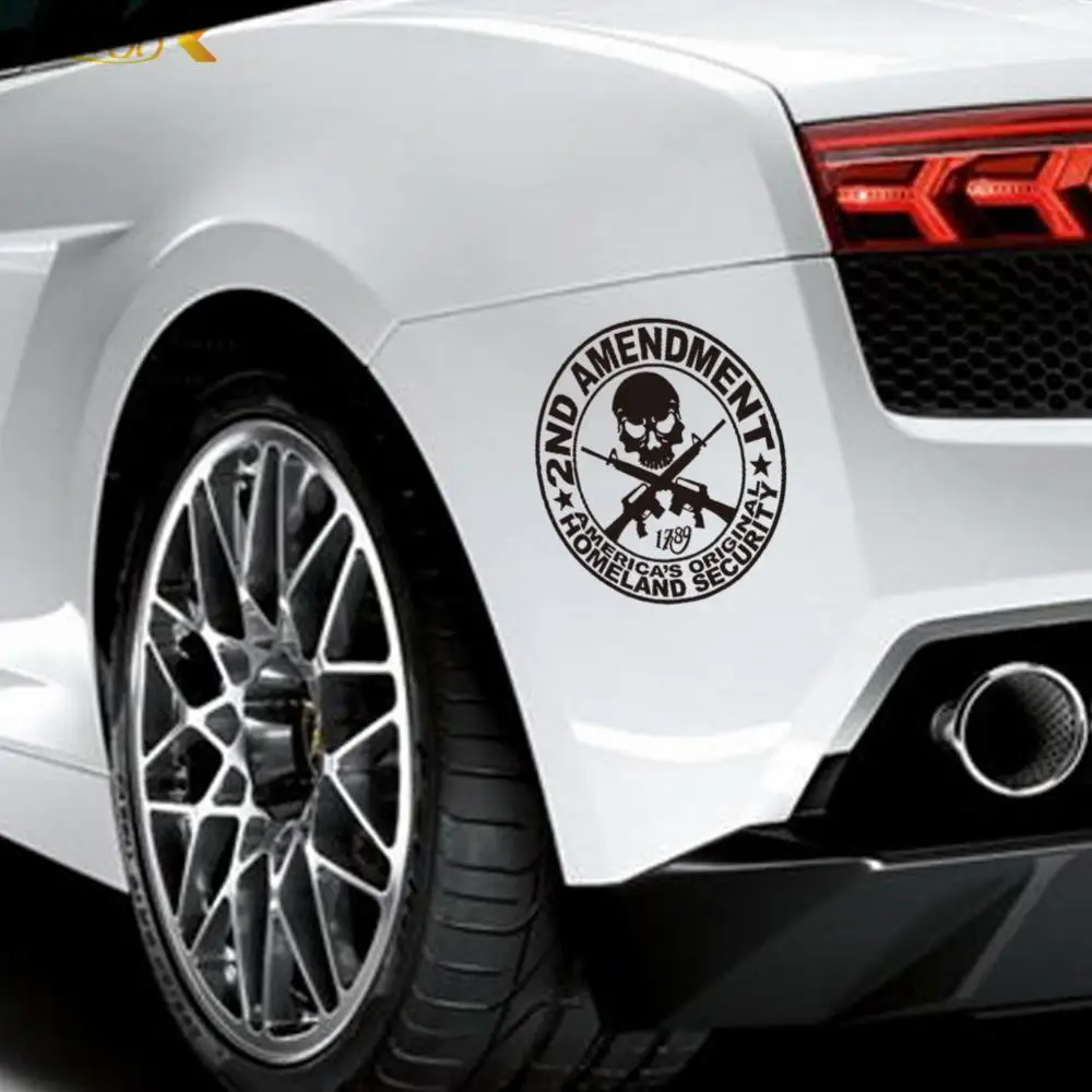 Cool Skeleton Gun Car Stickers Decoration Diy Removable Vinyl Home