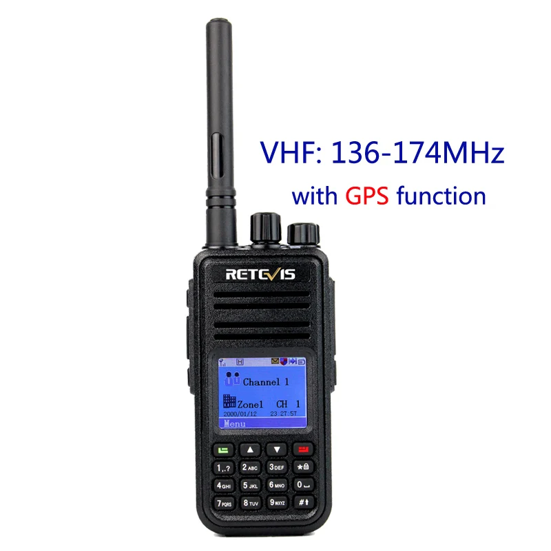 RETEVIS RT3 DMR цифровое радио(gps) Walkie Talkie UHF(или VHF) Ham Радио Amador портативный трансивер такой же с TYT MD 380 MD-380 - Цвет: VHF and GPS