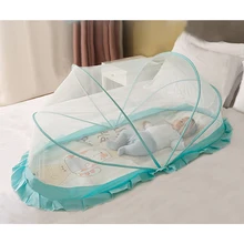 110X60X55 см детская москитная сетка для мальчиков и девочек, складная монгольская защитная сетка для юрты, покрывало от комаров для новорожденных, розовый и зеленый цвета