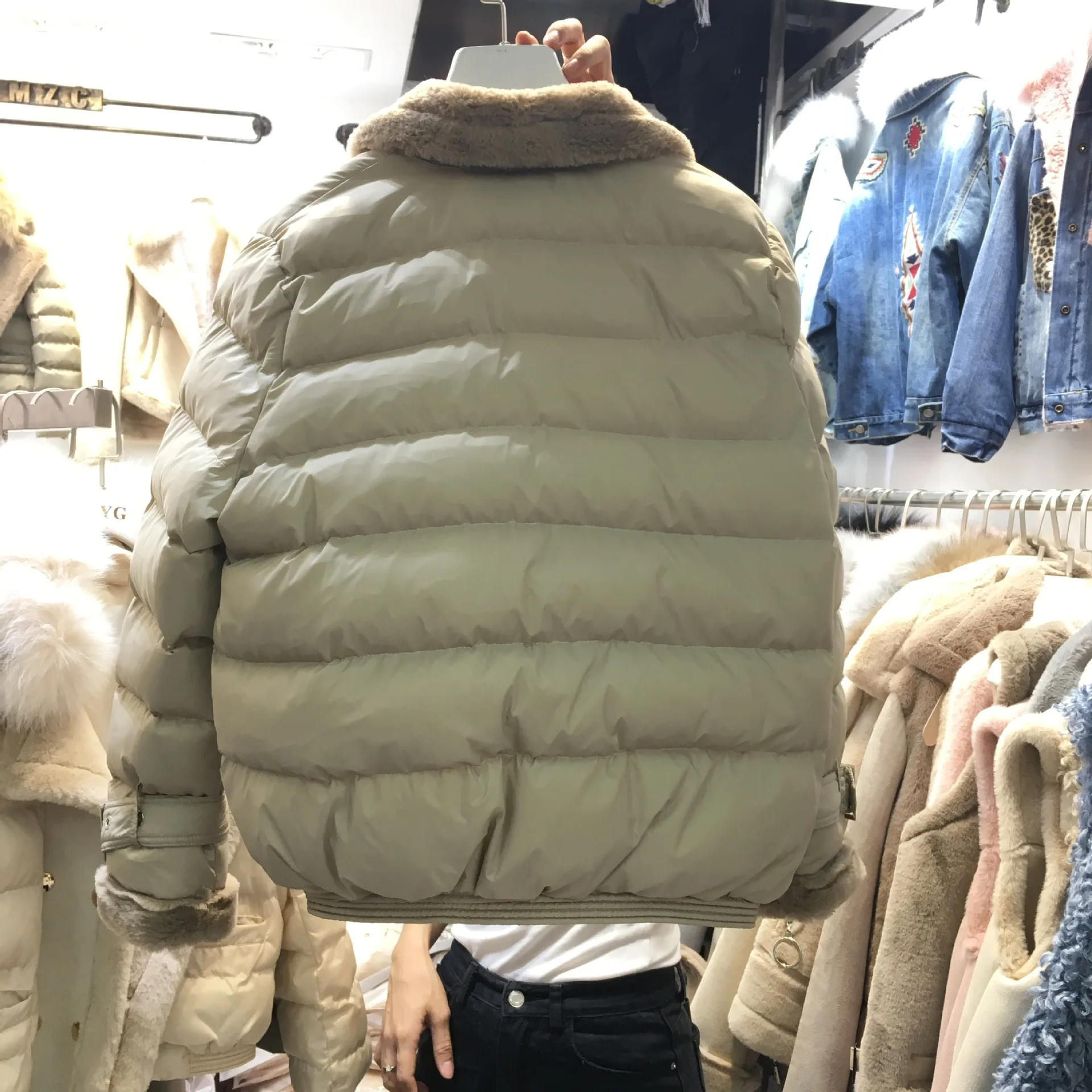Greatest  Coats and Jackets Women 2019 Splice Fleece Jacket Women Thick Warm Streetwear Cropped Jacket Turn-d