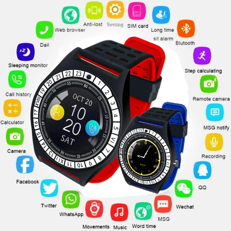 

Smart Watch Men Touch Screen Support TF SIM Card With Camera Bluetooth Smartwatch PK Y1 DZ09 For IOS Android Wearable Devices