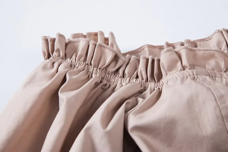 Укороченный Топ Женская блузка с рюшами Женские топы и блузки рубашки белый черный короткий рукав летний топ корейская модная одежда