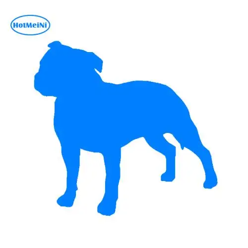 HotMeiNi стаффордширский бультерьер, собака, любимчик, животный узор, окно автомобиля, винил для кузова автомобиля, стикер автомобиля, черный/серебристый 12*11,5 см