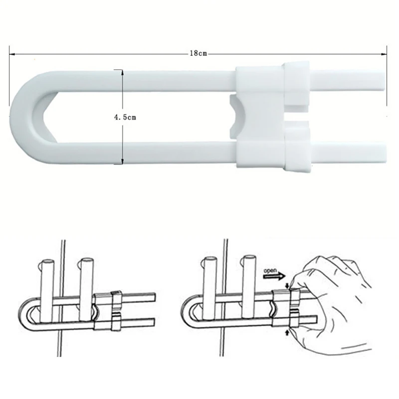 Новый детский замок безопасности U Форма защиты детей замок для безопасности ребенка замки предотвращения ребенка от открытия лотка шкаф