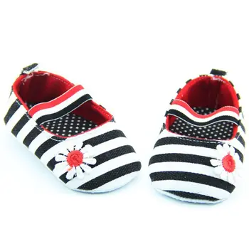 

Newborn First Walker Baby Girls Toddler Cotton Shoes Soft Soled Striped Crib Shoes Toddler Infant New born shoe Age 0-18M