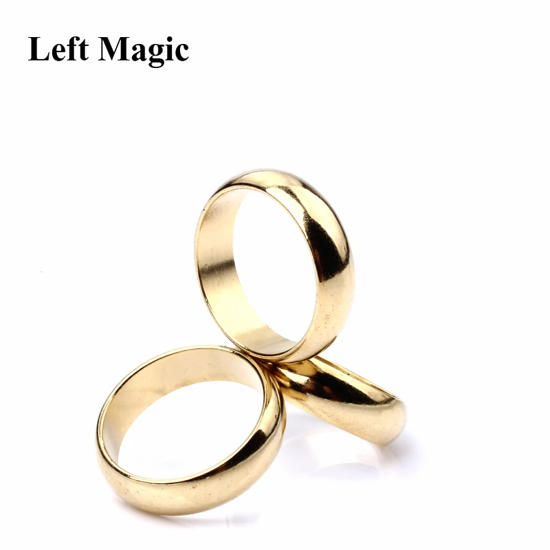 Magic Ring 1 Pcs Gold Plate Circular Arc Magnetic Ring 18mm/19mm/20mm/21mm Close Up Magic Props