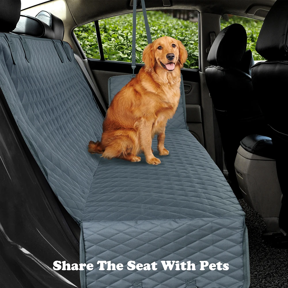 

Dog Car Seat Cover View Mesh Pet Dog Carrier Backpack Mat Back Bench Seat Car Interior Travel Accessories With Zipper Pockets