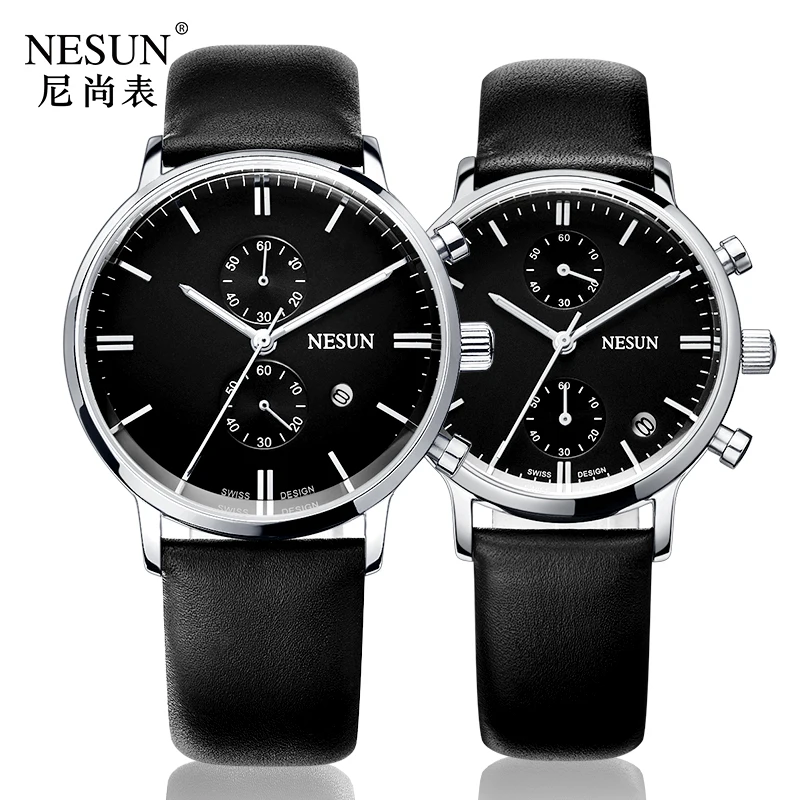 Switzerland Nesun женские часы люксовый бренд Япония импортные часы с кварцевым механизмом женские часы с хронографом reloj hombre LN8601-2