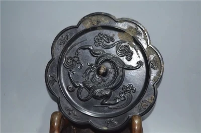 

Древнее черное лаковое бронзовое зеркало Jiaolong