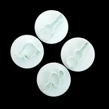 Musical Instrument Cello Violin Tuba Music Note Plastic Plunger Cutter Cookie Embossing Cake Decorating Tool