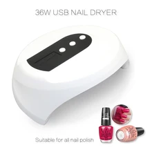 36 W 12 светодиодов Smart мини ногтей сушилка для всех UV гель светодиодные лампы ногтей USB кабель быстрая сушилка led лампа инструменты гель лак для ногтей машина