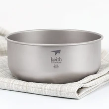Keith cayce titanium bowl pure titanium bowl large bubble bowl outdoor camping tableware soup salad bowl plate house hold keith 550ml titanium bowl ultralight camping travel tableware single wall and double wall pure titanium bowls for choose