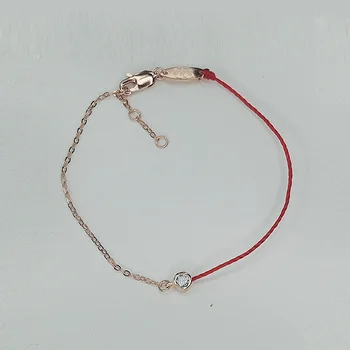 

La Monada 925 Sterling Silver Fashion Simple Women Bracelets Red Line Thread String Rope Jewelry Bracelets For Women Rose Gold