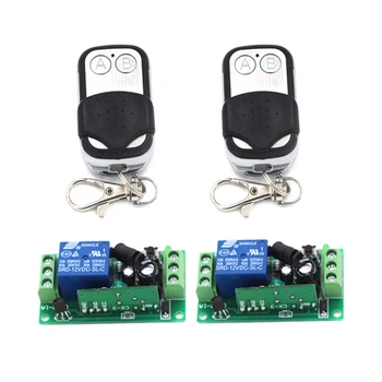 

New DC9V 12V 24V 1Channel RF Wireless Remote Control Switch System 2 Receiver & 2 Transmitter 315/433mhz Learning Code