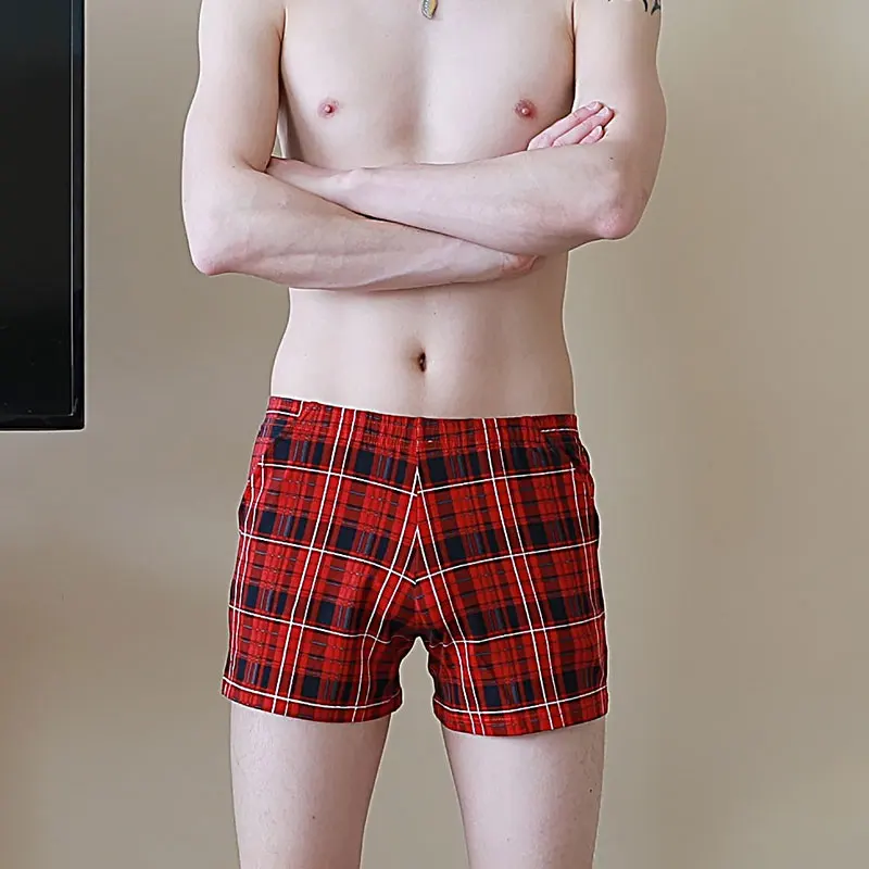 

WJ Summer mens shorts Jogger Fitness fashion Casual Plaid shorts workout Bodybuilding Breathable shorts