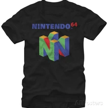 Одежда с логотипом nintendo N64, Футболка L, черные повседневные футболки больших размеров, топы в стиле хип-хоп, футболка S 2Xl, модная брендовая футболка