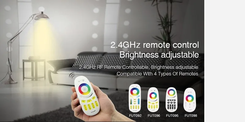 Rgb plus Cct mi Luz Fut013 5 w E14 Levou Blub Luz Precisa Fut092 Fut095 Fut096 Fut098 2.4 Ghz rf Controle Remoto Ac100 ~ 240 v 50 e 60hz 5 Lâmpadas LED e tubos