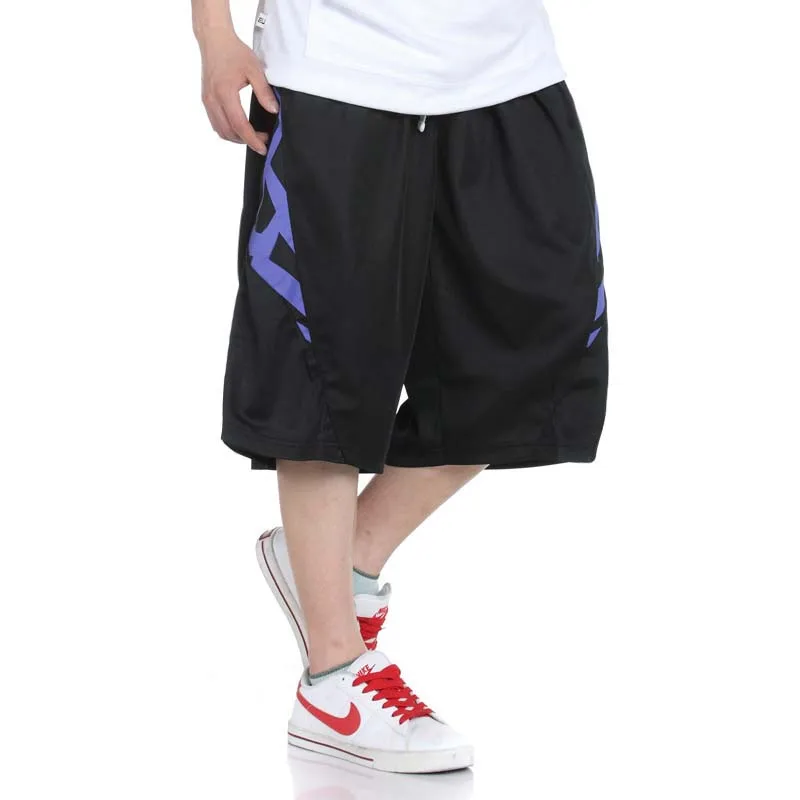 Летняя уличная одежда мужские короткие хип-хоп шаровары пляжные шорты Американская Мода Свободные мешковатые шорты для упражнений эластичный пояс размера плюс