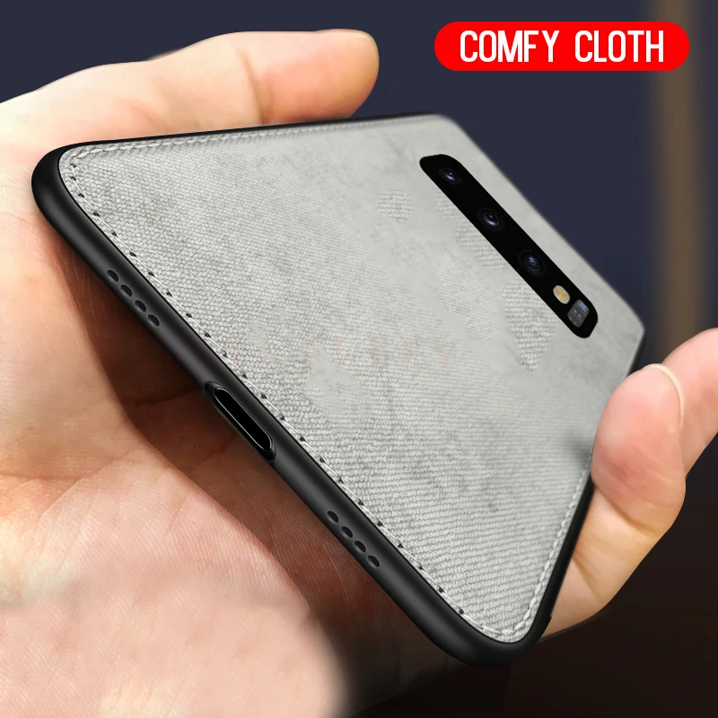 

Silicone Canvas Case For Samsung Galaxy M20 M30 M10 Fabric Cloth Texture Soft Cover for Samsung Galaxy S10 Plus S10E Lite Case