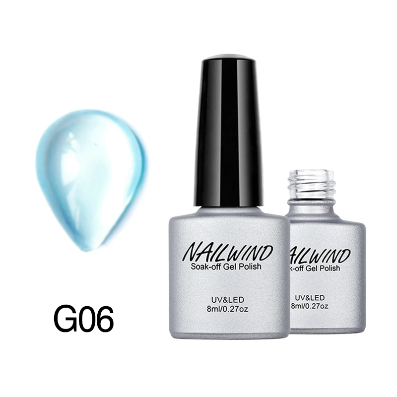 NAILWIND 8 мл Опаловый Желейный гель G01-G12 замачиваемый лак для ногтей Маникюр УФ-гель для дизайна ногтей Полупостоянный лак для ногтей - Цвет: G06