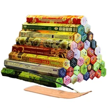 

3/4/6/9/12Boxes tibetan Incense Stick With Plate Indian Incense Premium Multiple Flavor Mixed Package sandalwood incense S $