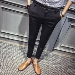 Pontalon Homme облегающие брюки черные Calcas Sociais Формальные белые мужские строгие брюки облегающие Vestido Hombre офисные элегантные брюки мужские