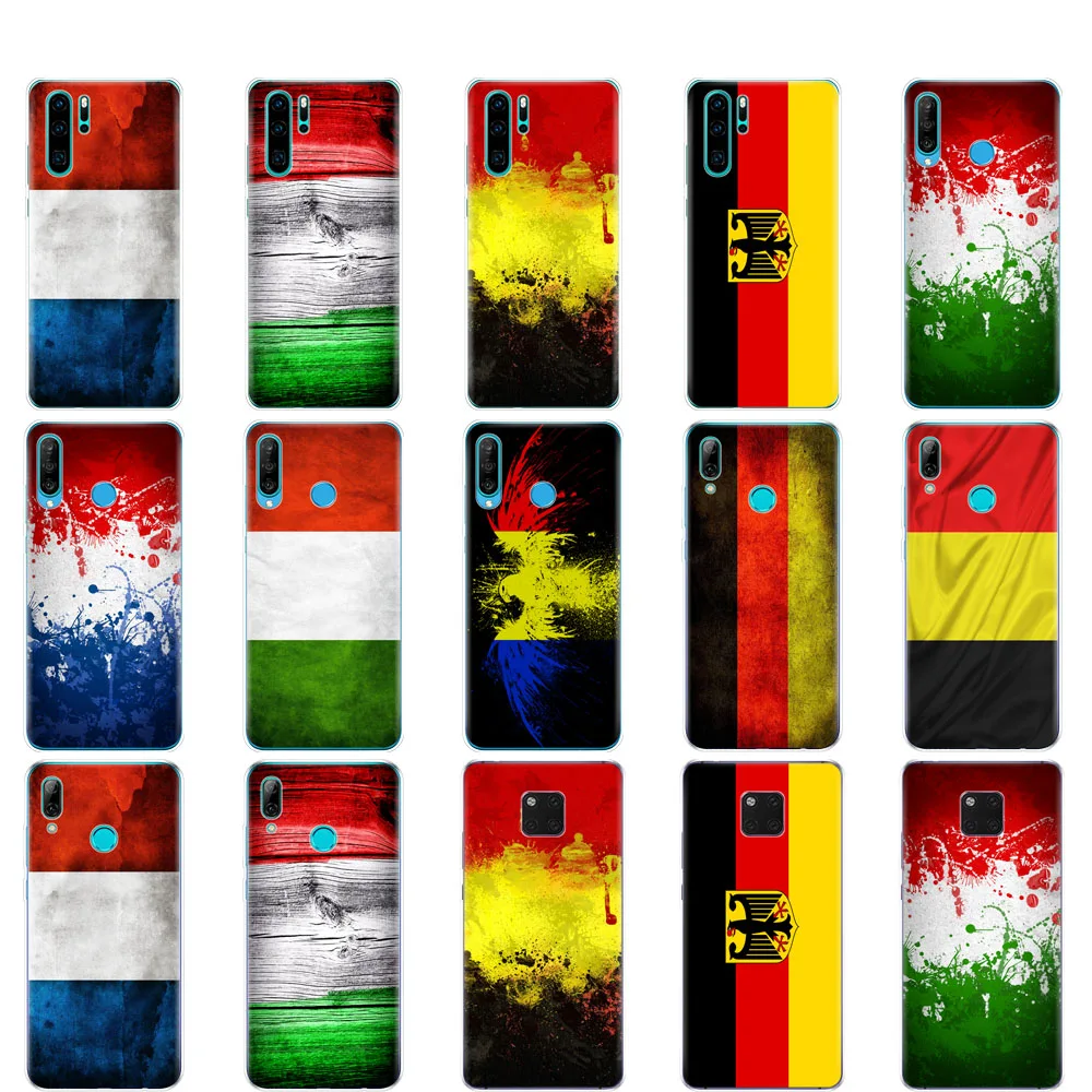 #*Cheap Case For Huawei P30 PRO LITE back case for huawei mate 20 pro lite p smart 2019 plus germany italy Belgium france romania flag