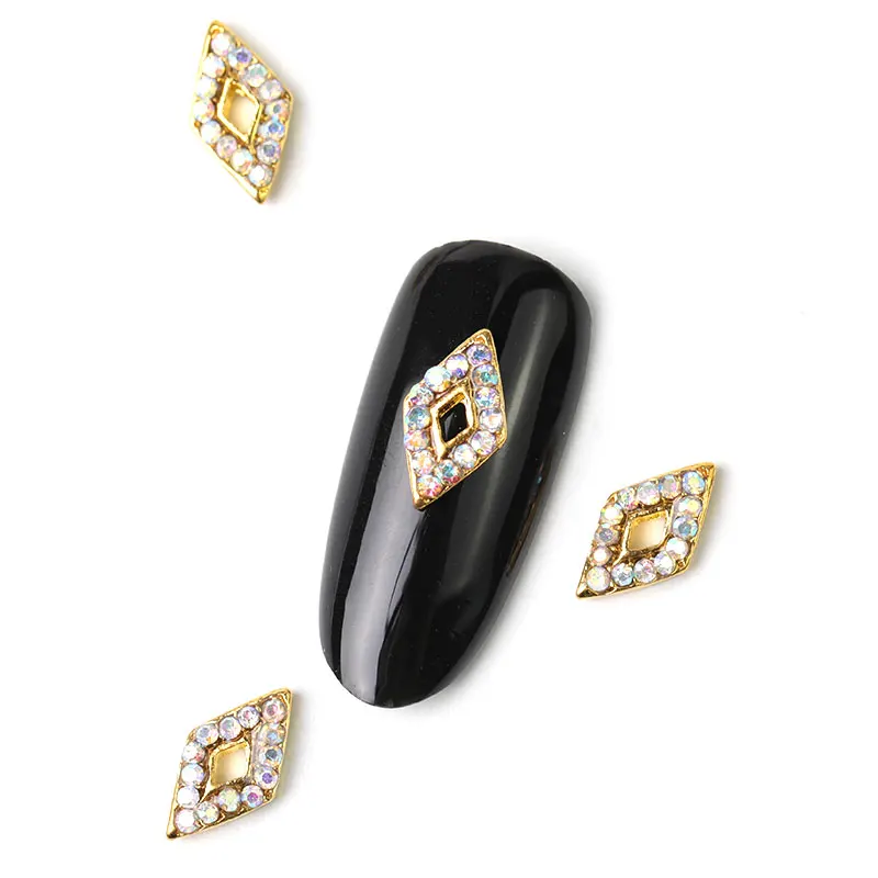 

10 pieces 3D Nail Art Decorations Metal Sequins Rhinestones Nails Charms Diamonds For Manicure Decor