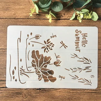 

26cm Hello Summer DIY Craft Layering Stencils Painting Scrapbooking Stamping Embossing Album Paper Card Template