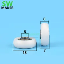 Swmaker 5*18*6-7 мм pom подшипник шкив подшипники 695zz для дверей и Оконные рамы ремня натяжной шкив+ подшипник R КОЛЕСА