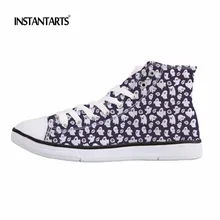 INSTANTARTS Детские уличные Прогулочные кроссовки приведение бу Охота печать высокие холщовые туфли для детей девочек мальчиков плоские туфли