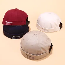 Новинка, Корейская Кепка с надписью Skullcap, повседневная короткая шапка в стиле хип-хоп, Шапка-бини в стиле ретро, темно-синяя модная Шапка-бини, унисекс, пять цветов