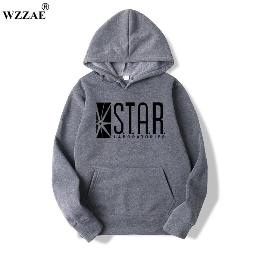 WZZAE STAR S. T. A. R. labs, черные мужские толстовки с капюшоном, Мужская толстовка, джемпер флэш Готэм Сити, комиксы, толстовка «Супермен»