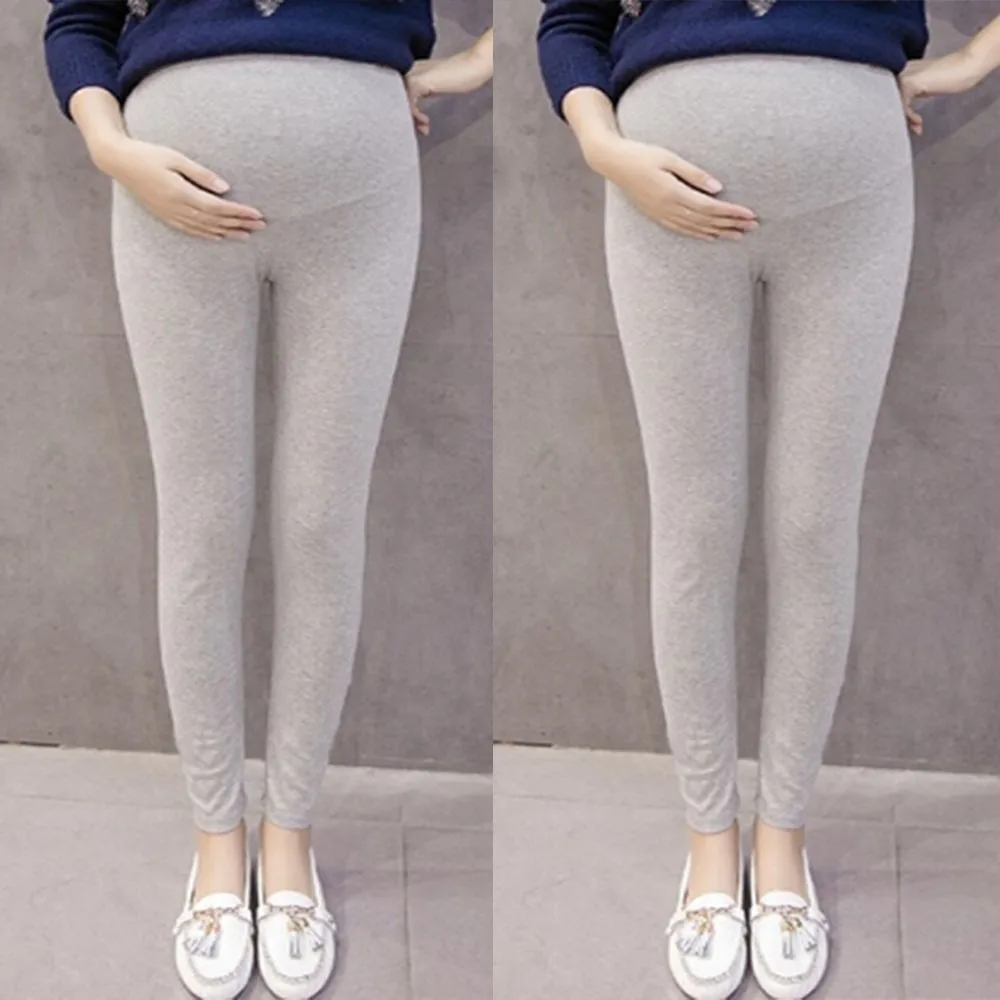 Материнство однотонный для беременных Брюки Одежда для беременных брюки для кормления грудью леггинсы для живота тонкая одежда для беременных Брюки