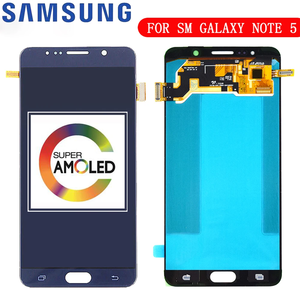 

New 5.7'' SUPER AMOLED Display for SAMSUNG Galaxy Note 5 LCD N9200 N920F N920A N920T N920C N920V N920F Touch Screen Digitizer