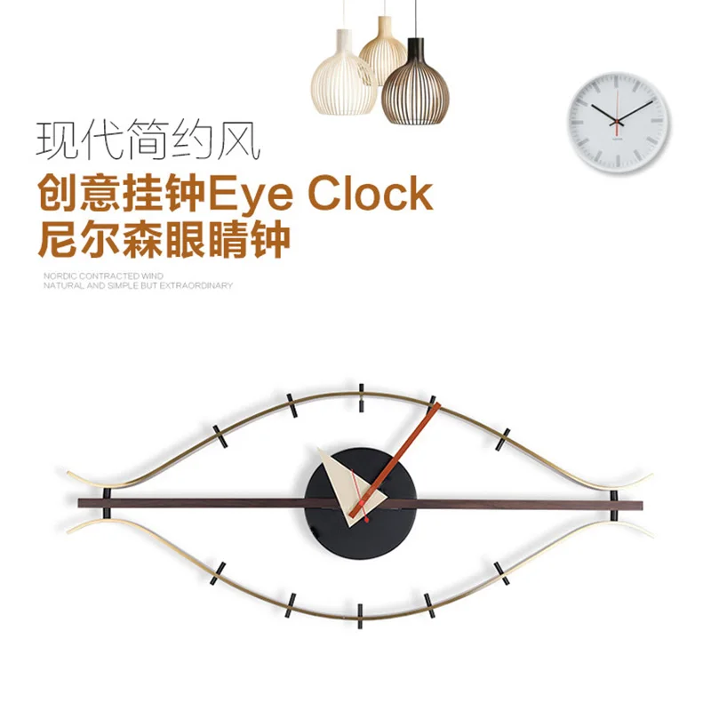 3d односторонние деревянные настенные часы, украшение, бесшумные современные дизайнерские часы с глазом, кварцевые настенные часы, художественные настенные часы под старину