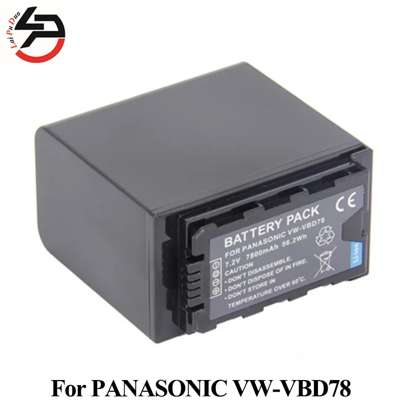 Сменный аккумулятор для камеры PANASONIC 7800 мач батарея VW-VBD78 | Электроника