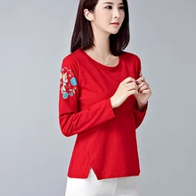 Shintimes, длинный рукав, женская футболка,, с принтом, футболки, женские, повседневные, хлопок, корейский, размера плюс, женская одежда, Vogue, футболка, Femme