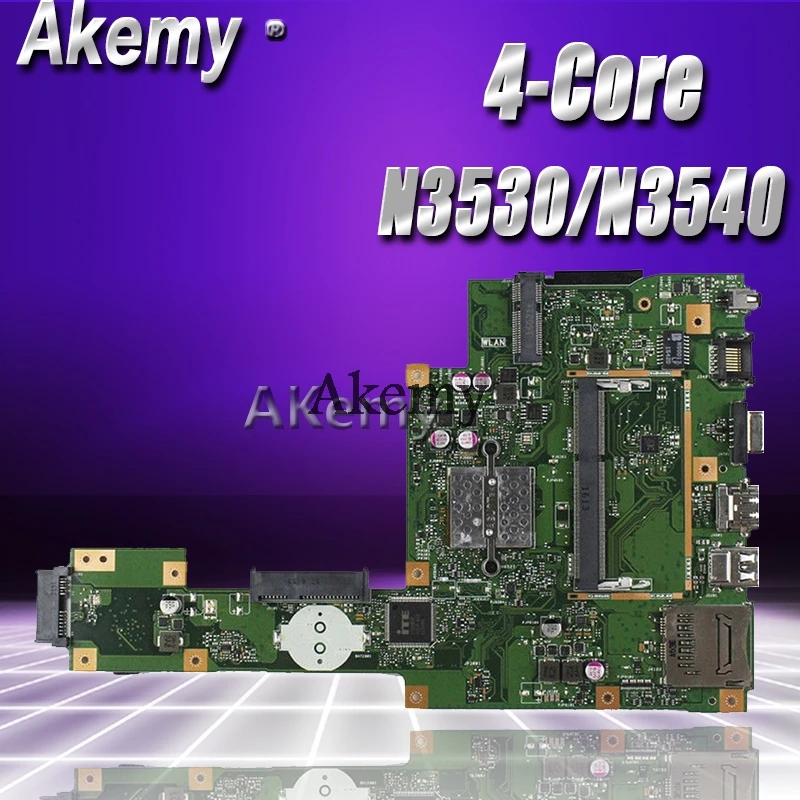 Продажа Akemy X553MA материнская плата для ноутбука ASUS X553MA X553M A553MA D553M F553MA K553M Тесты оригинальная материнская плата N3530 N3540 4 х ядерный Процессор