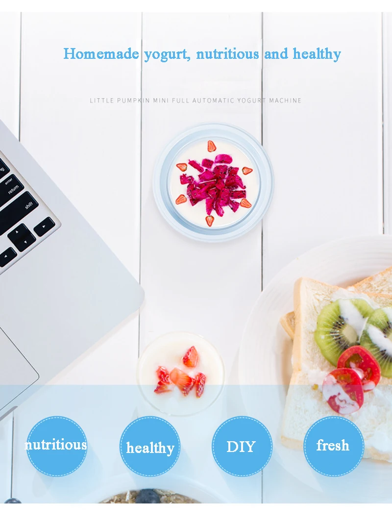Домашний автоматический изготовитель йогурта постоянного Температура ферментации Стекло вкладыш Портативный мини USB йогурт машина для офиса DC5V