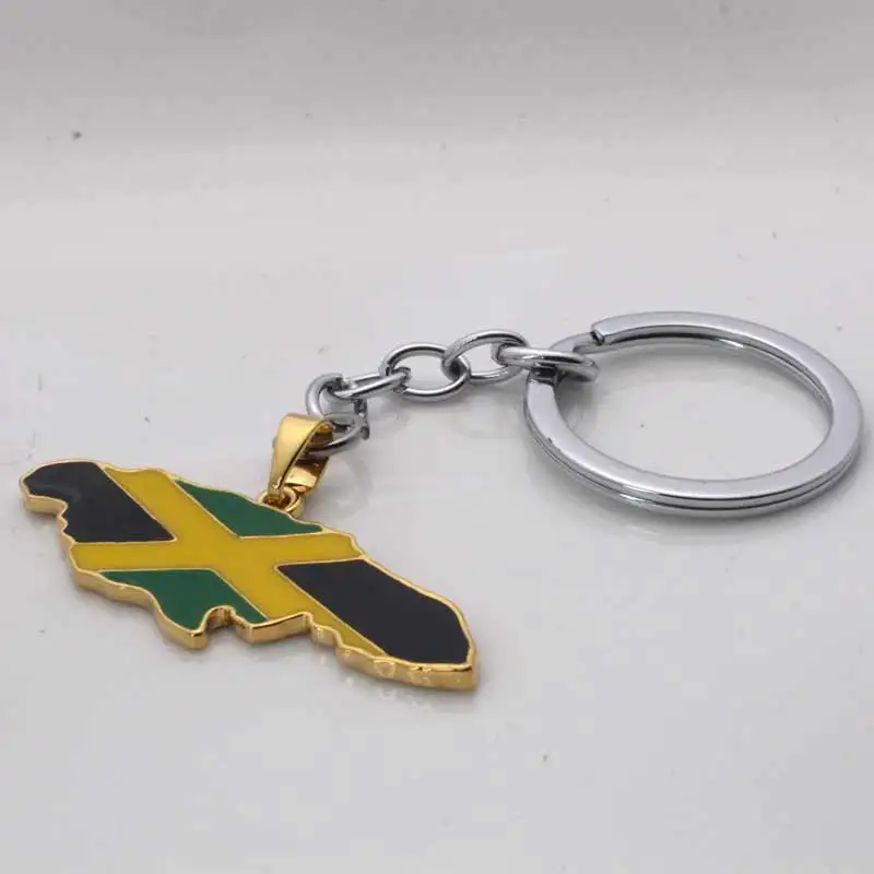 keychain key chain ring flag national souvenir shield jamaica 