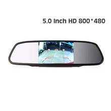 El envío libre HD 800*480 DC 12 V coche Monitores para VCR DVD Cámara 5 “color TFT LCD espejo retrovisor del coche Monitores