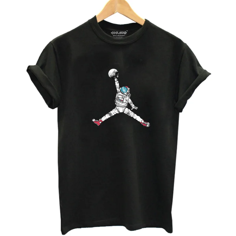 COOLMIND QI0225B 100% أوتون cshort كم t قميص المرأة عارضة الصيف قميص أسود المرأة فضفاض س الرقبة المرأة التي شيرت المحملة