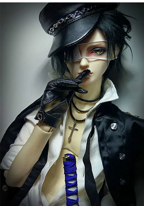 

Cool Punk Retro Metal Chain Britpop Wind Cap Hat For BJD 1/4 MSD 1/3 Uncle Doll Clothes Accessories