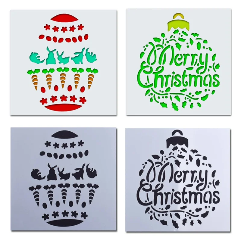 

DIY Craft Layering Christmas Stencil For Wall Painting Scrapbooking Stamping Stamps Album Decorative Embossing Paper Cards