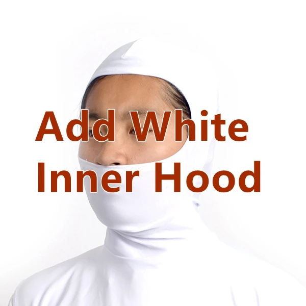 Choujin Sentai Jetman черный Кондор атласная ткань Косплей Костюм-с шалью | UncleHulk - Цвет: add white inner hood