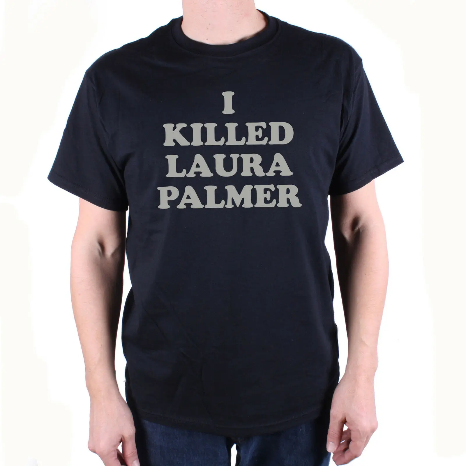 Для поклонников двойных пиков Футболка I Killed Laura Palmer 80's футболка нарядное